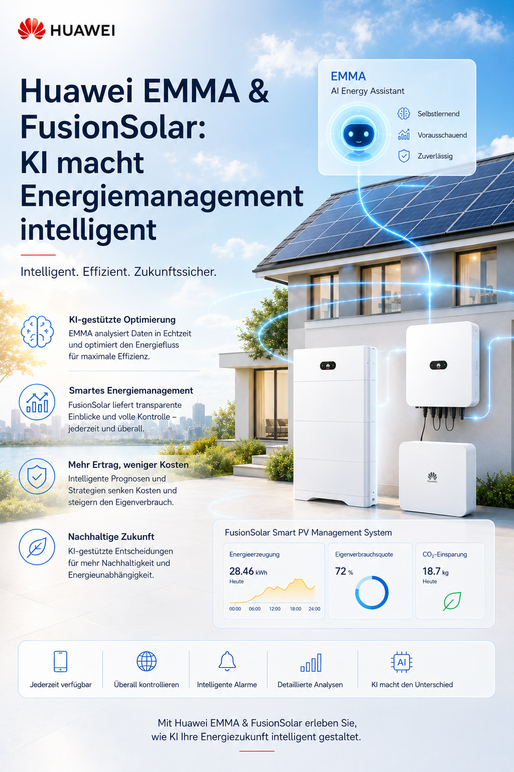 Huawei EMMA & FusionSolar: KI macht Energiemanagement intelligent