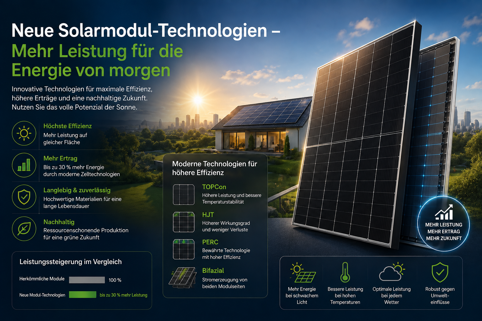 Neue Solarmodul-Technologien – Mehr Leistung für die Energie von morgen